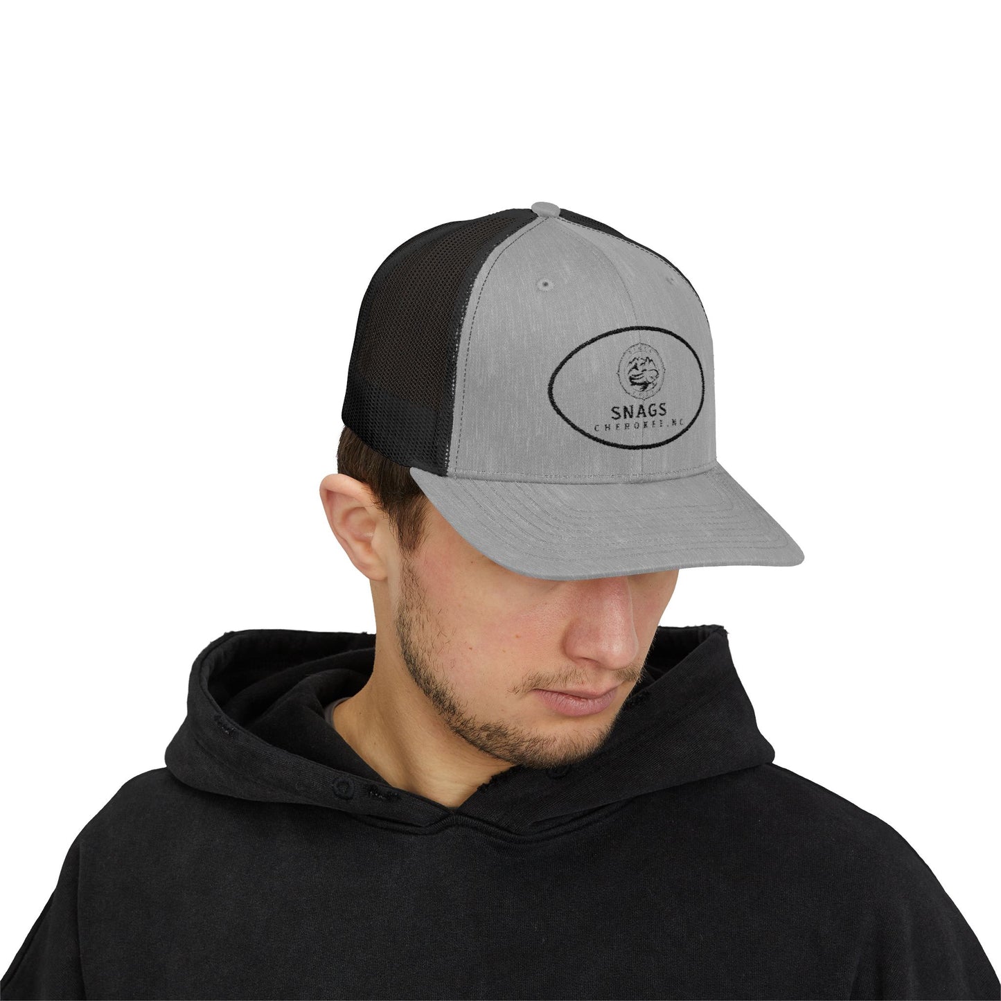 Snags Trucker Cap | Cool Snapback for Outdoor Adventures, Casual Wear, Gifts, Fishing Trips, Summer Days