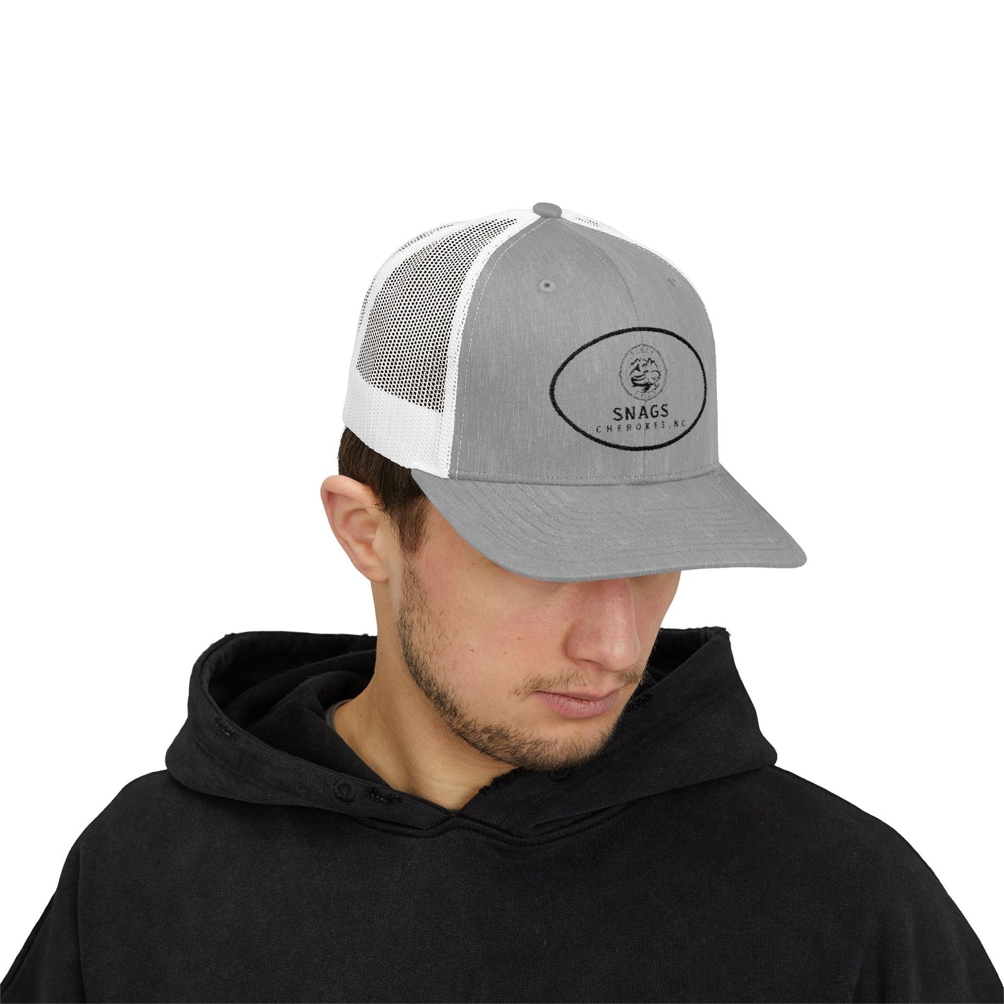 Snags Trucker Cap | Cool Snapback for Outdoor Adventures, Casual Wear, Gifts, Fishing Trips, Summer Days