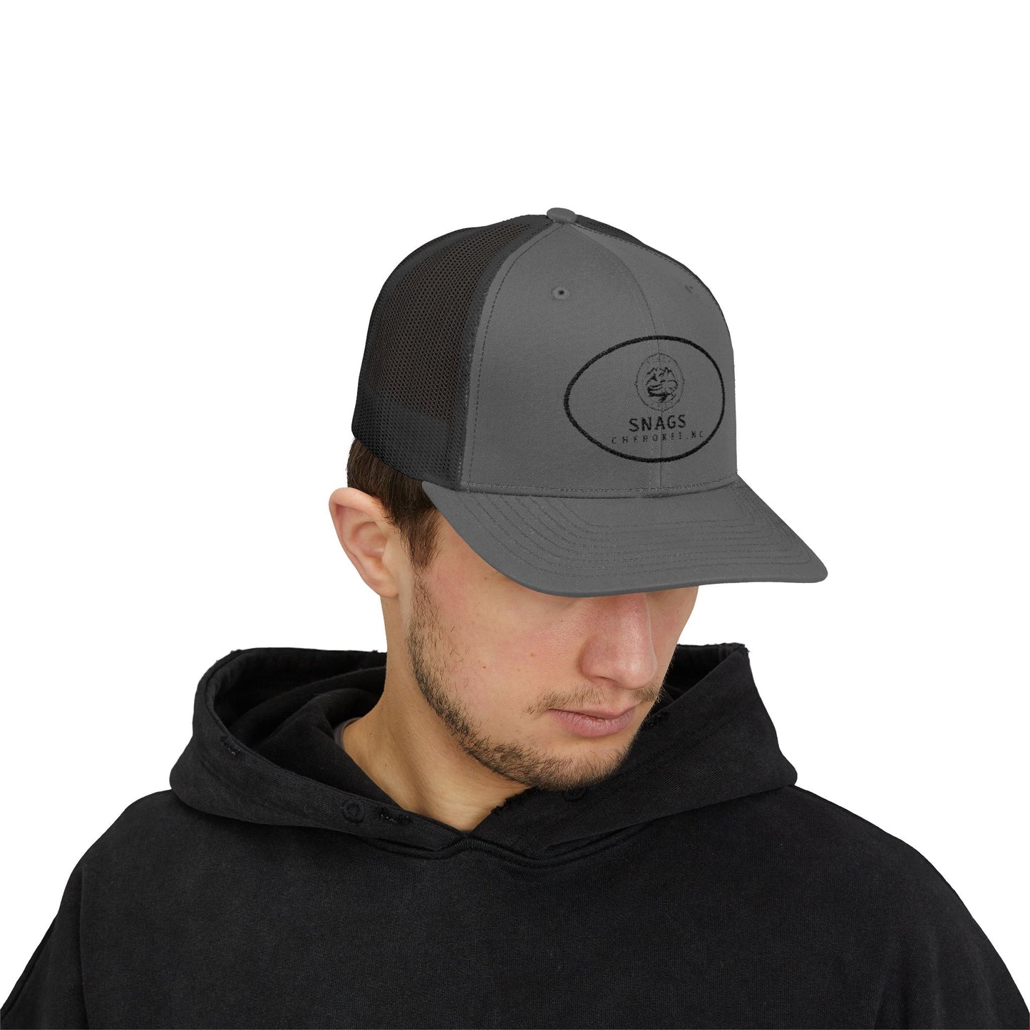 Snags Trucker Cap | Cool Snapback for Outdoor Adventures, Casual Wear, Gifts, Fishing Trips, Summer Days