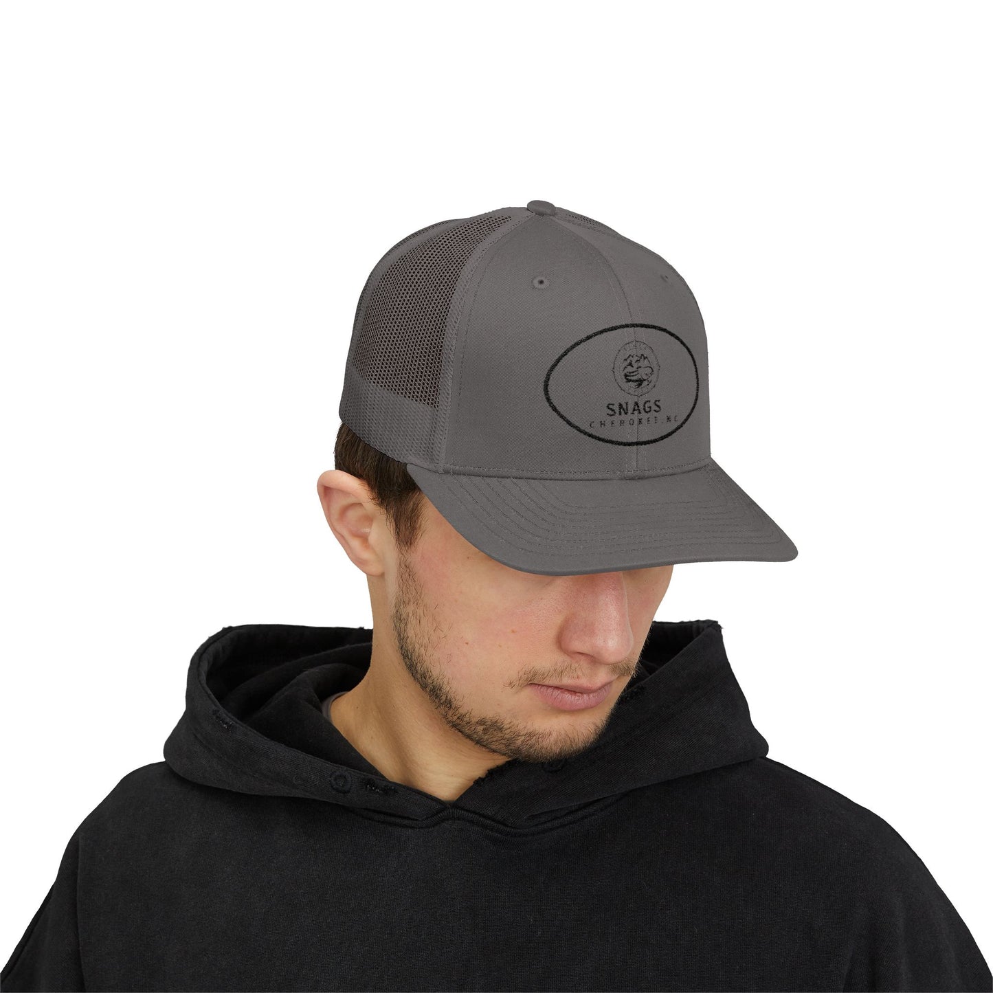 Snags Trucker Cap | Cool Snapback for Outdoor Adventures, Casual Wear, Gifts, Fishing Trips, Summer Days