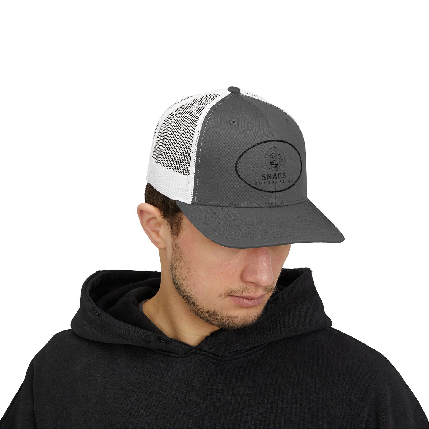 Snags Trucker Cap | Cool Snapback for Outdoor Adventures, Casual Wear, Gifts, Fishing Trips, Summer Days