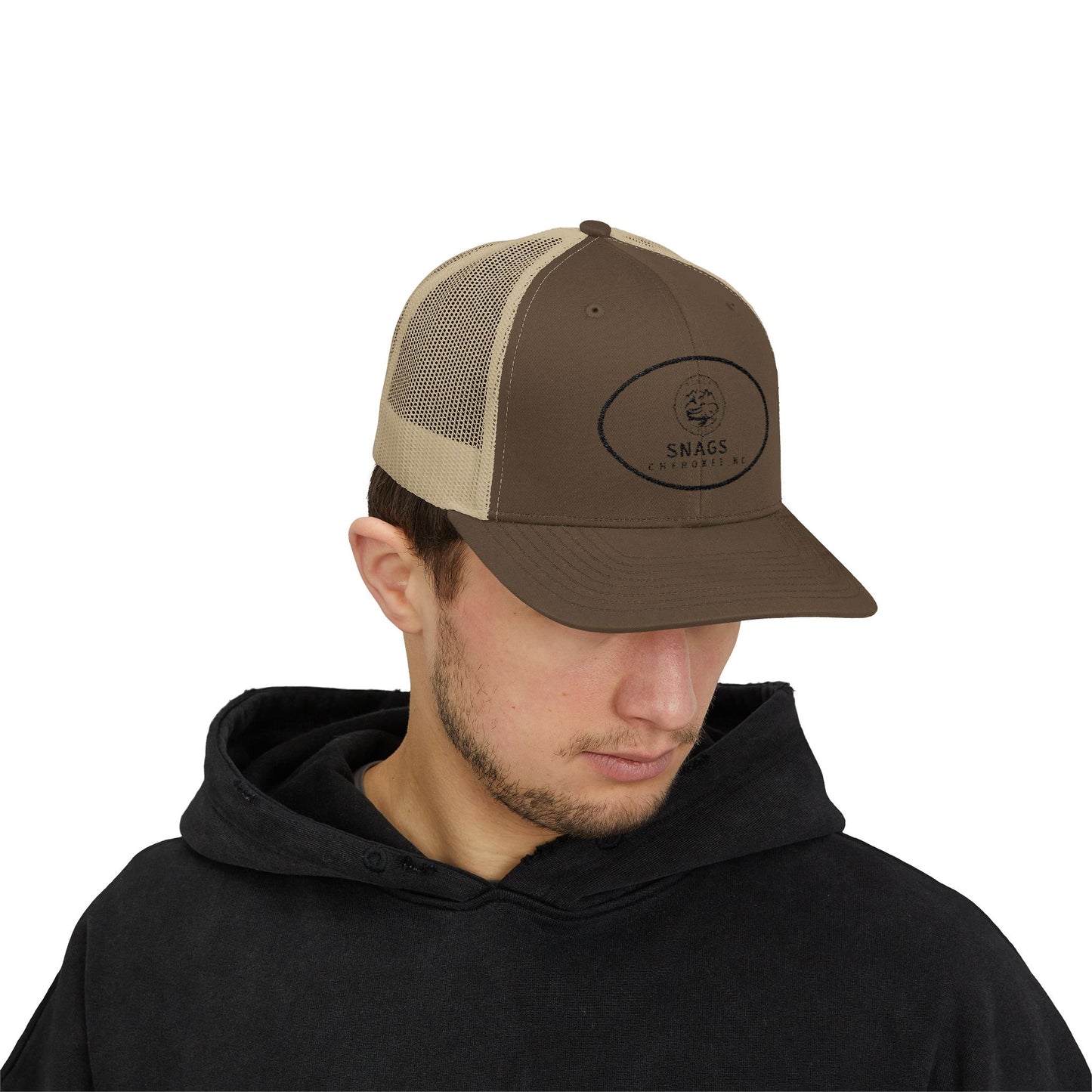 Snags Trucker Cap | Cool Snapback for Outdoor Adventures, Casual Wear, Gifts, Fishing Trips, Summer Days