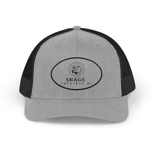 Snags Trucker Cap | Cool Snapback for Outdoor Adventures, Casual Wear, Gifts, Fishing Trips, Summer Days